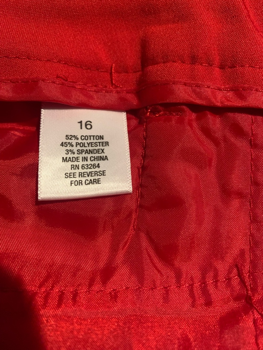 Roz & Ali Bright Red Pants - Picture 4 of 14